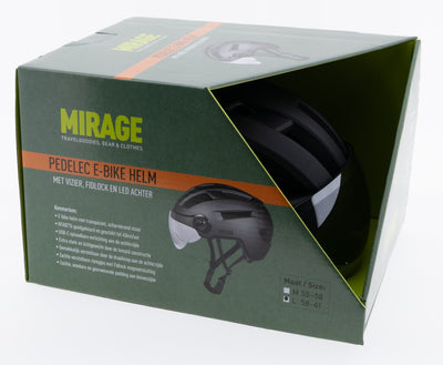 Mirage casque speed pedelec taille 55-58cm noir mat