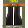 Poignées de vélo Mirage - Ergonomiques, noires, 132mm