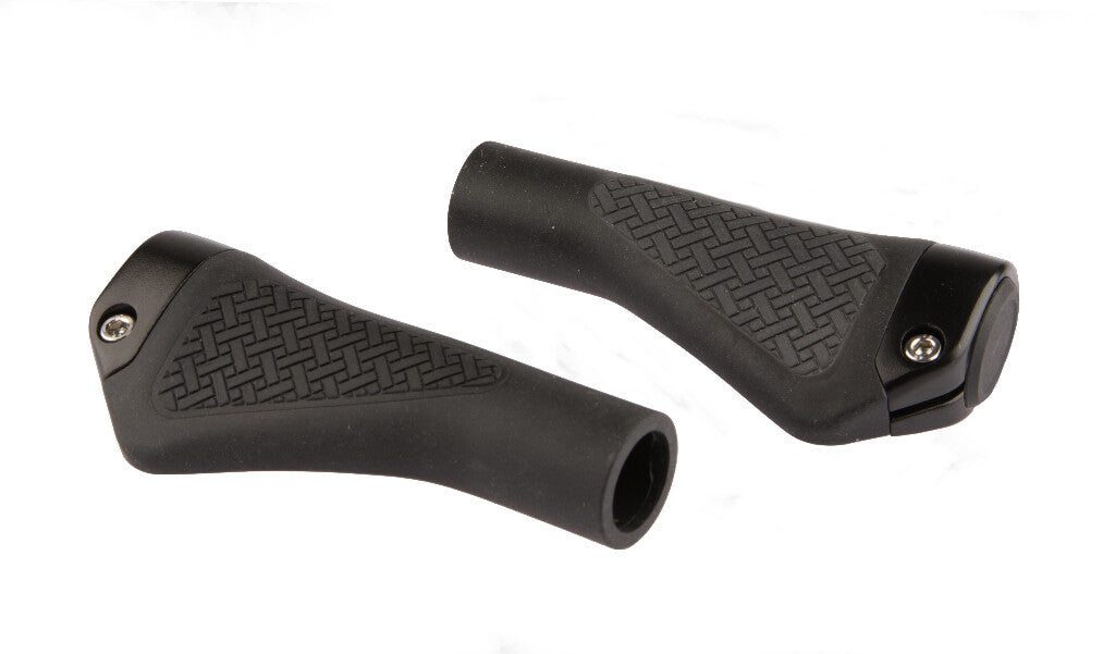 Poignées de vélo Mirage - Ergonomiques, noires, 132mm