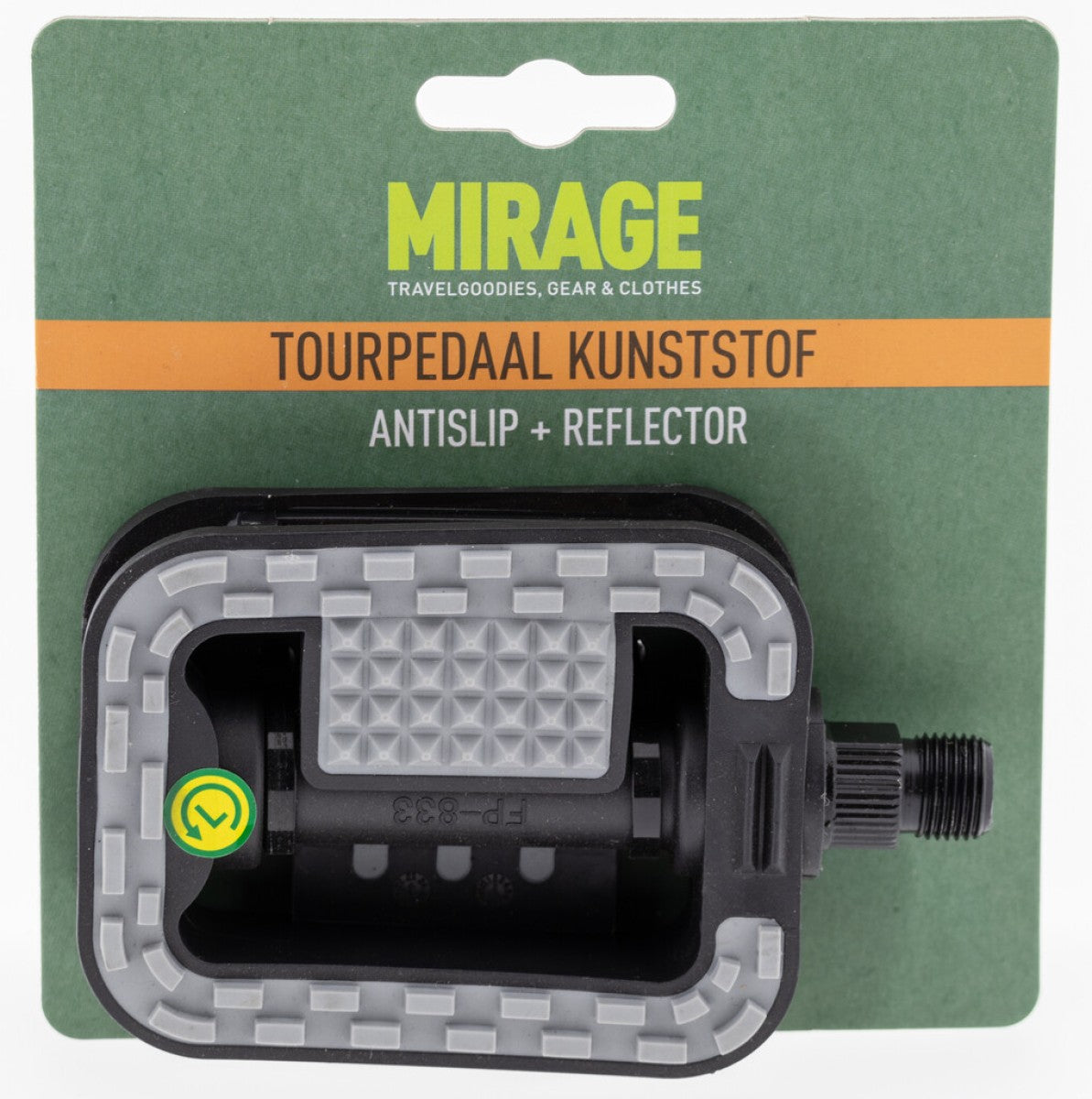 Mirage tour pédale plastique antidérapant noir gris carte