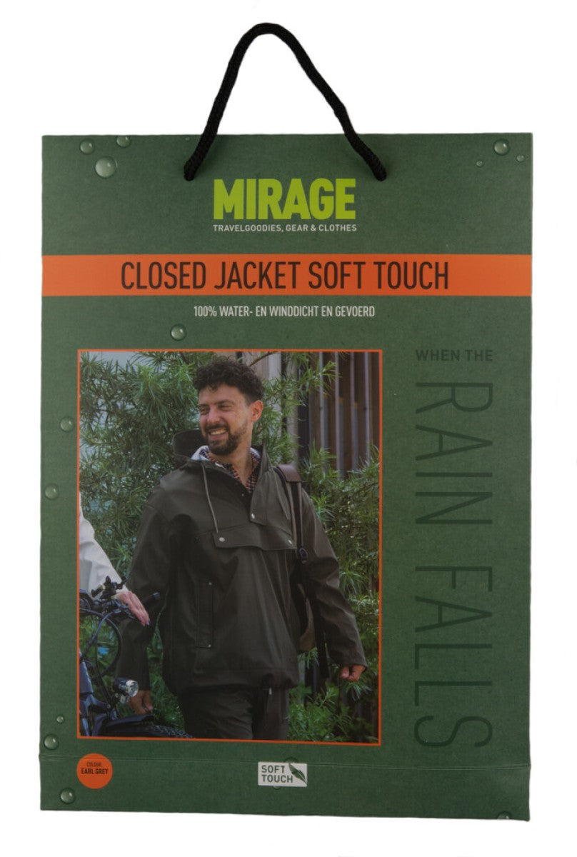 Mirage Raincoat Rouvade Close Veste fermée Taille xl Fabriquée à partir de polyester Soft Touch Earl Grey