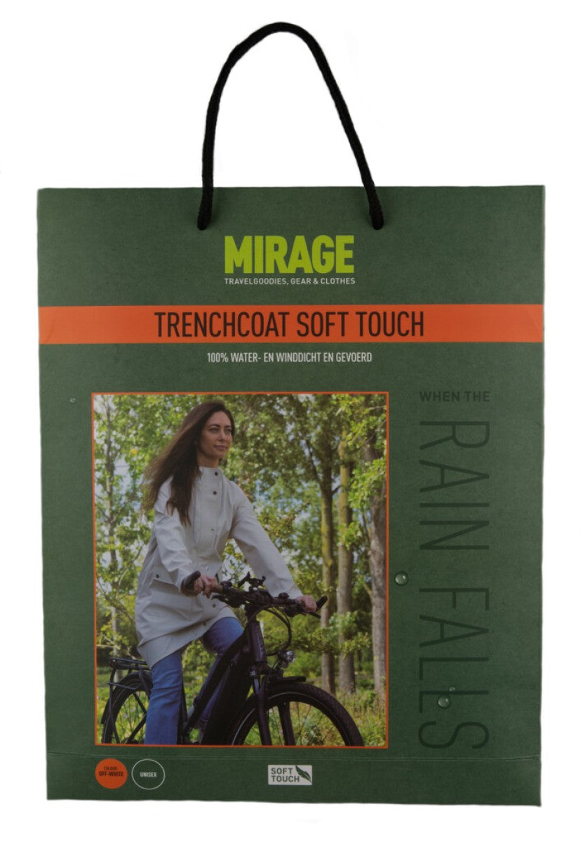 Mirage Raincoat Pluasfall Trenchcoat Taille S Fabriqué à partir de polyester Tactile doux sur le blanc