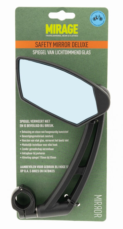Miroir Mirage Deluxe avec verre convexe atténuant la lumière et pince