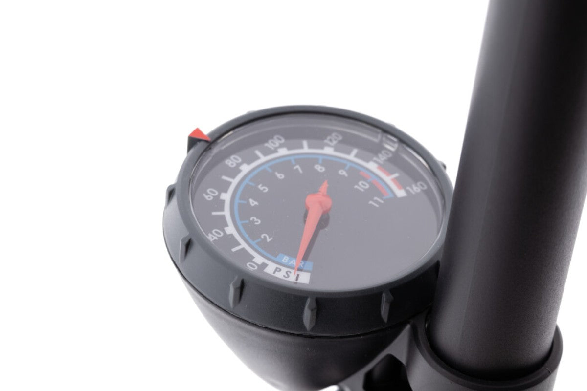 Pompe à pied Sks mirage avec compteur, double tête + adaptateurs