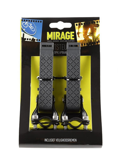 repose-pieds pliables avec sangles noir gris