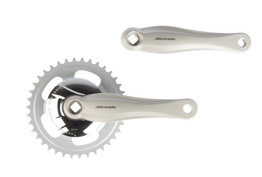 Pédalier Miranda alfa 1 38 dents alu nexus 91 mm disque ( gazelle ) zilv