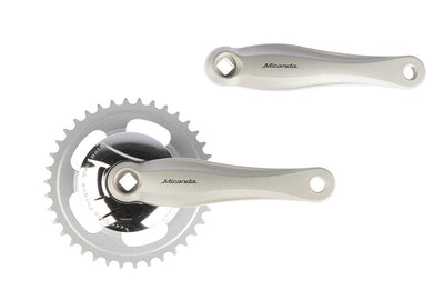 Pédalier Miranda alfa 1 38 dents alu nexus 91 mm disque ( gazelle ) zilv