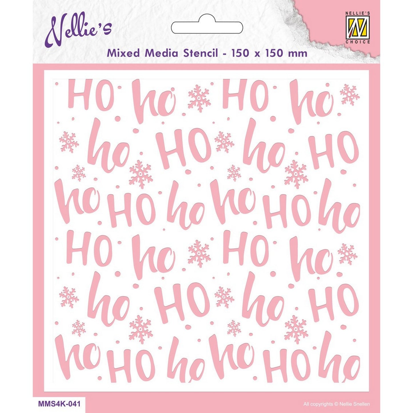 Le choix de Nellie • pochoir format a6 fond de Noël ho ho