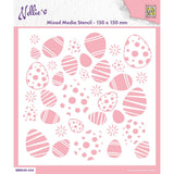 Le choix de Nellie • pochoir 15x15cm fond oeufs de Pâques - afbeelding 1