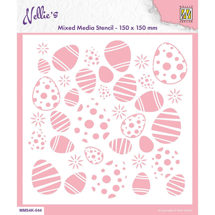 Le choix de Nellie • pochoir 15x15cm fond oeufs de Pâques