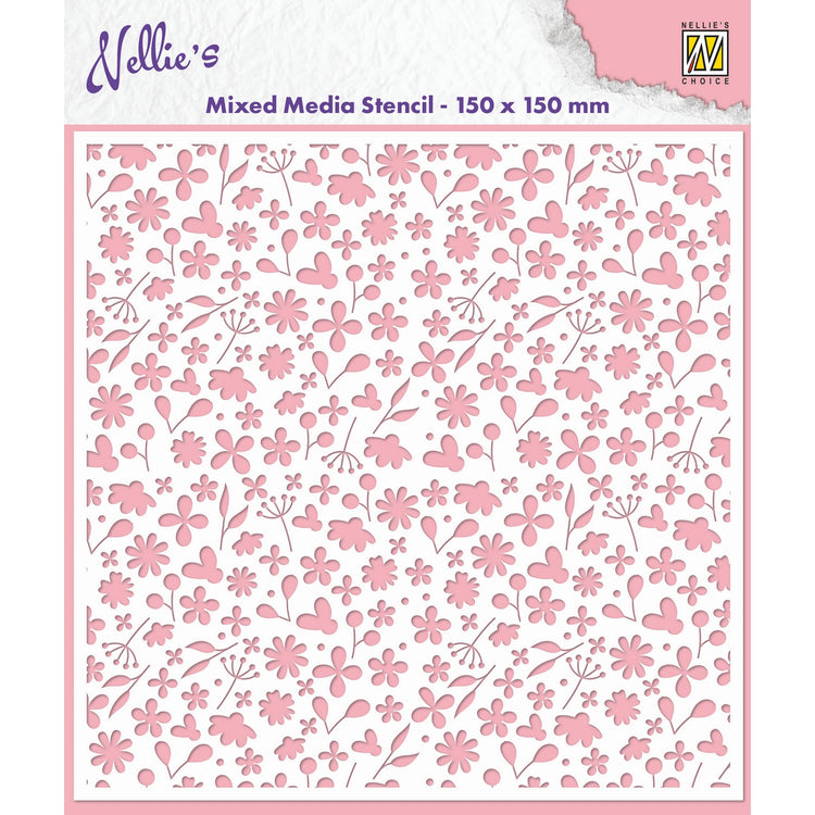 Le choix de Nellie • pochoir fleurs printanières