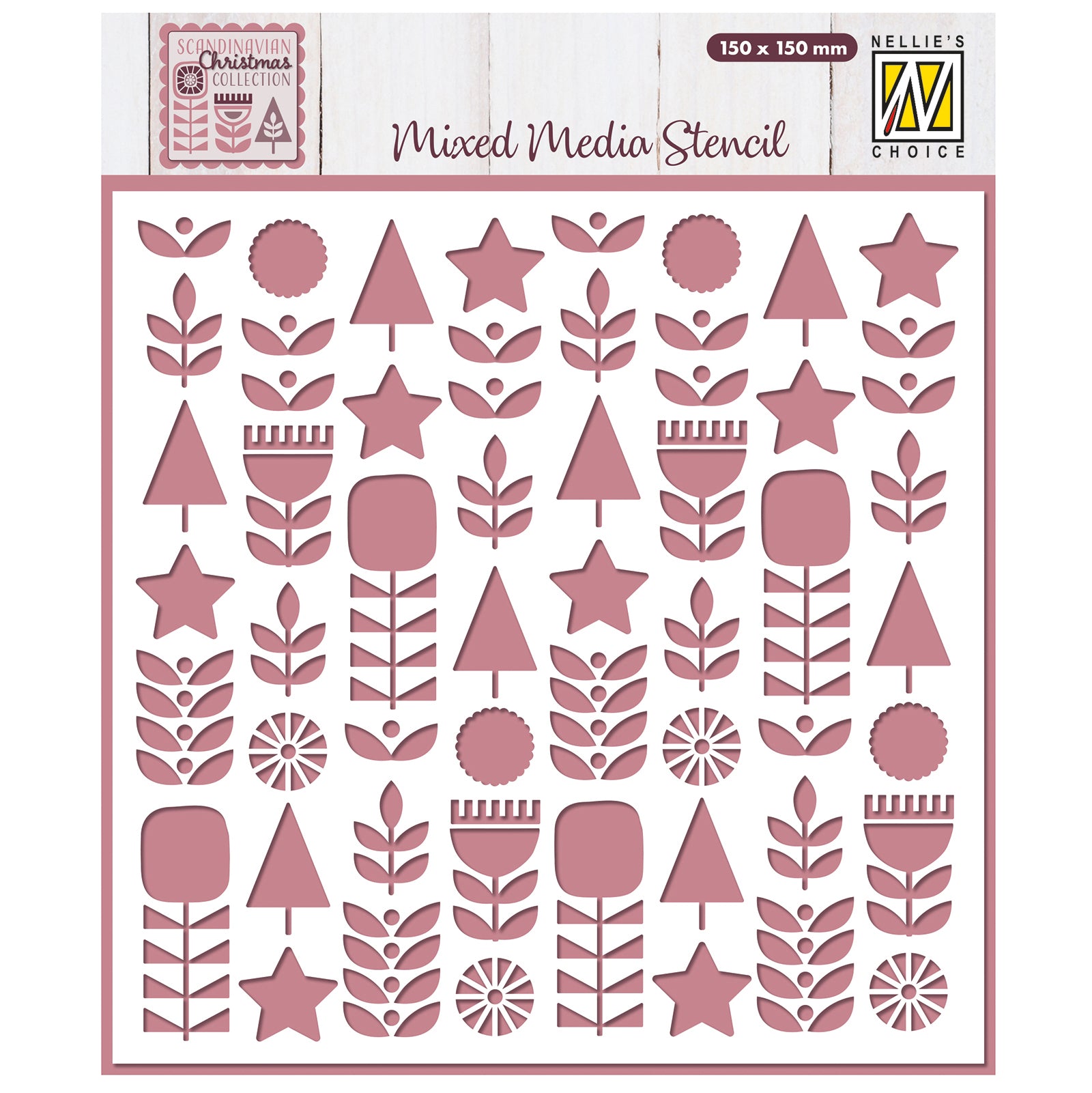 Le choix de Nellie • gabarit fleurs scandinaves 15x15cm