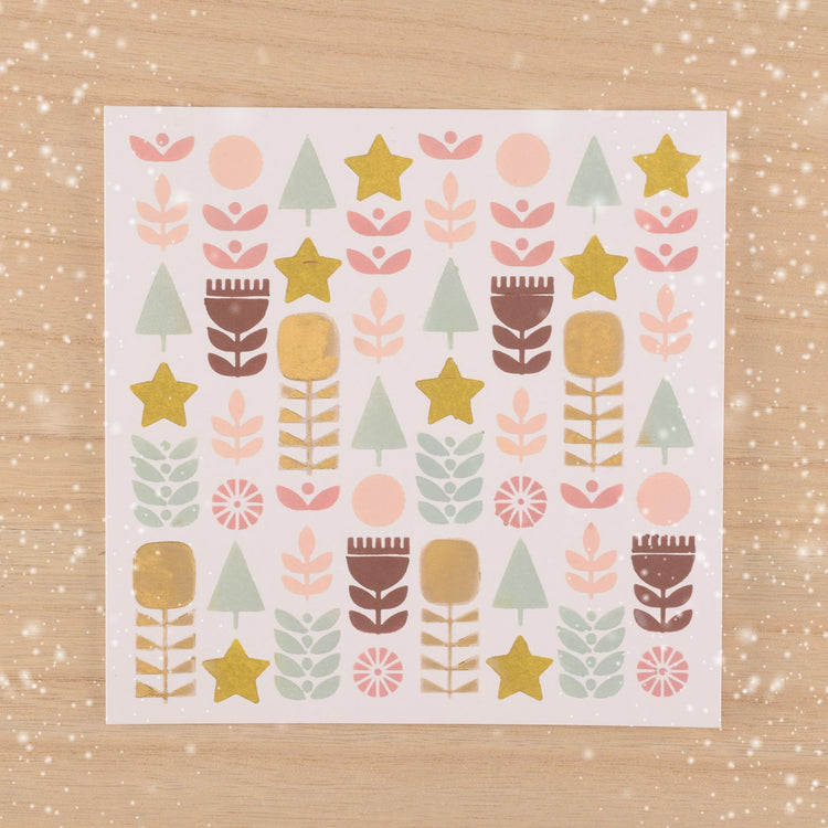 Le choix de Nellie • gabarit fleurs scandinaves 15x15cm