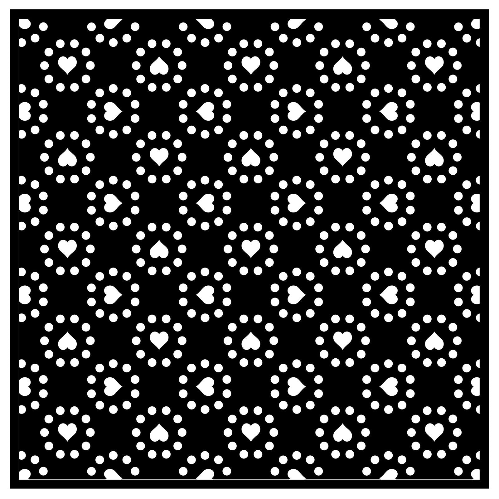 Le choix de Nellie • pochoir coeur et pois 15x15cm