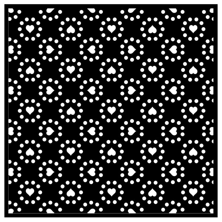 Le choix de Nellie • pochoir coeur et pois 15x15cm