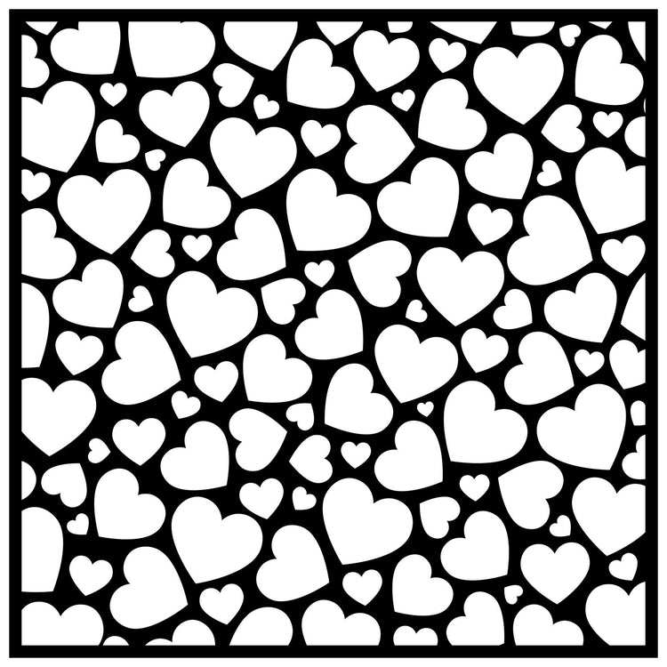 Le choix de Nellie • pochoir pop up coeurs 15x15cm