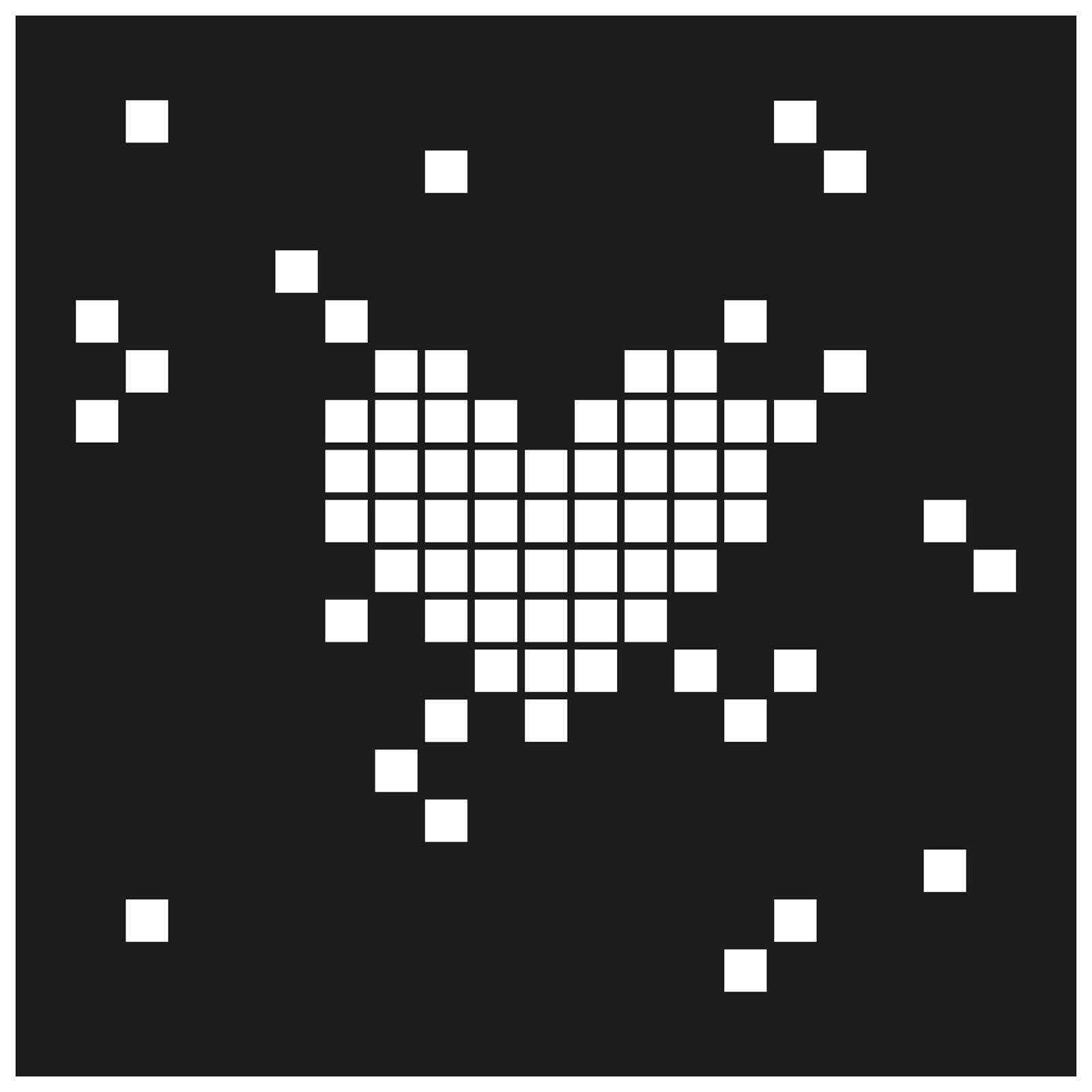 Le choix de Nellie • pochoir pixel coeur 15x15cm