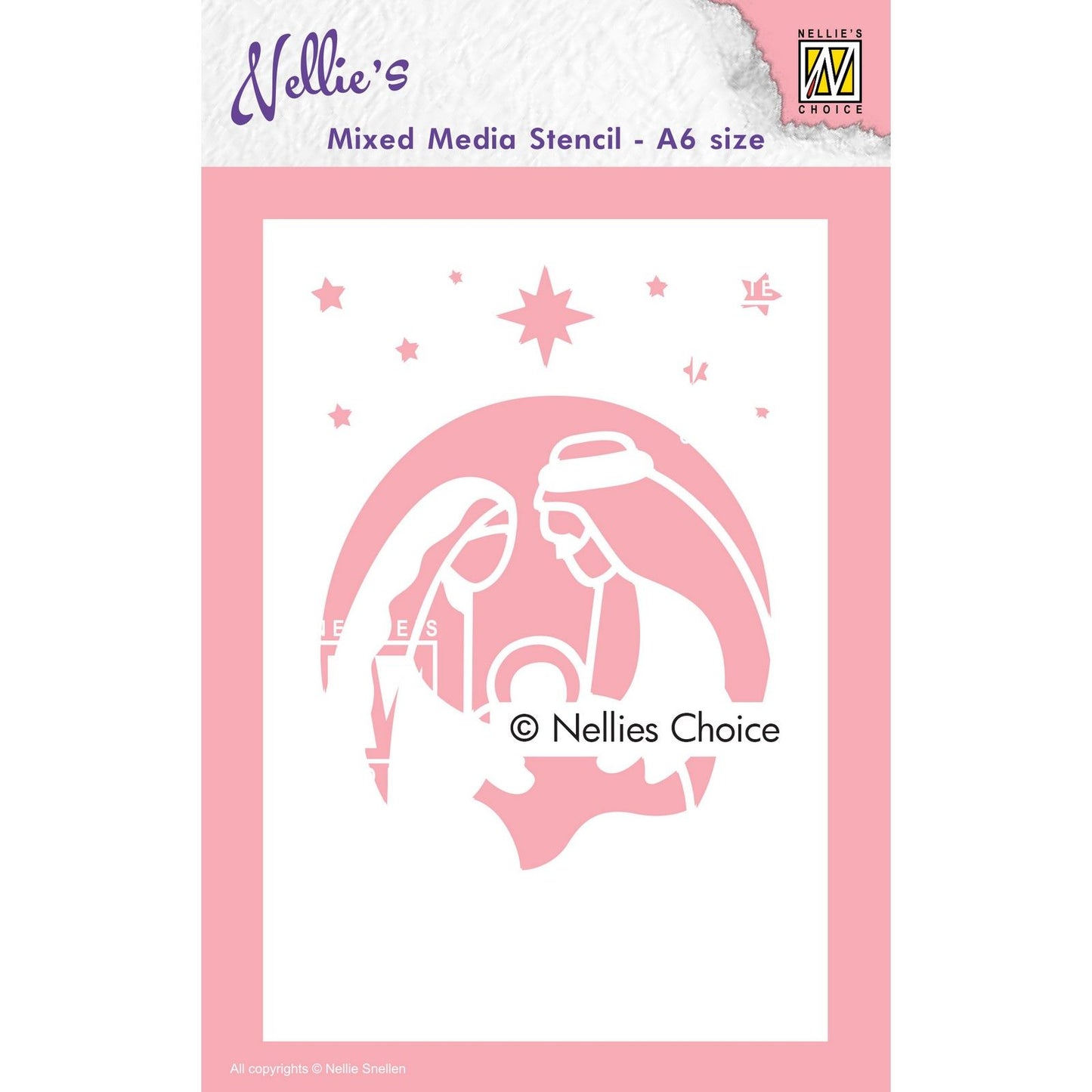 Le choix de Nellie • pochoir format a6 sainte famille