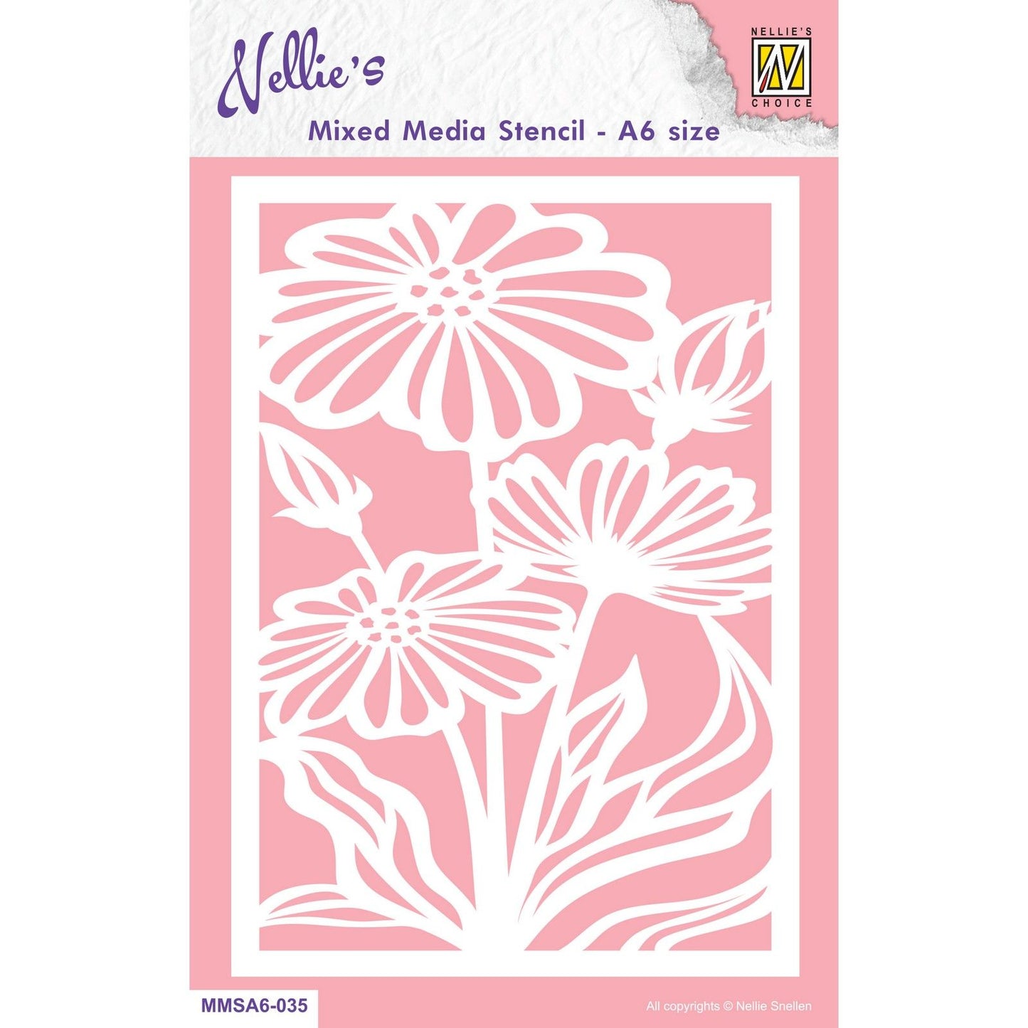 Le choix de Nellie • pochoir fleurs de Noël format a6-2