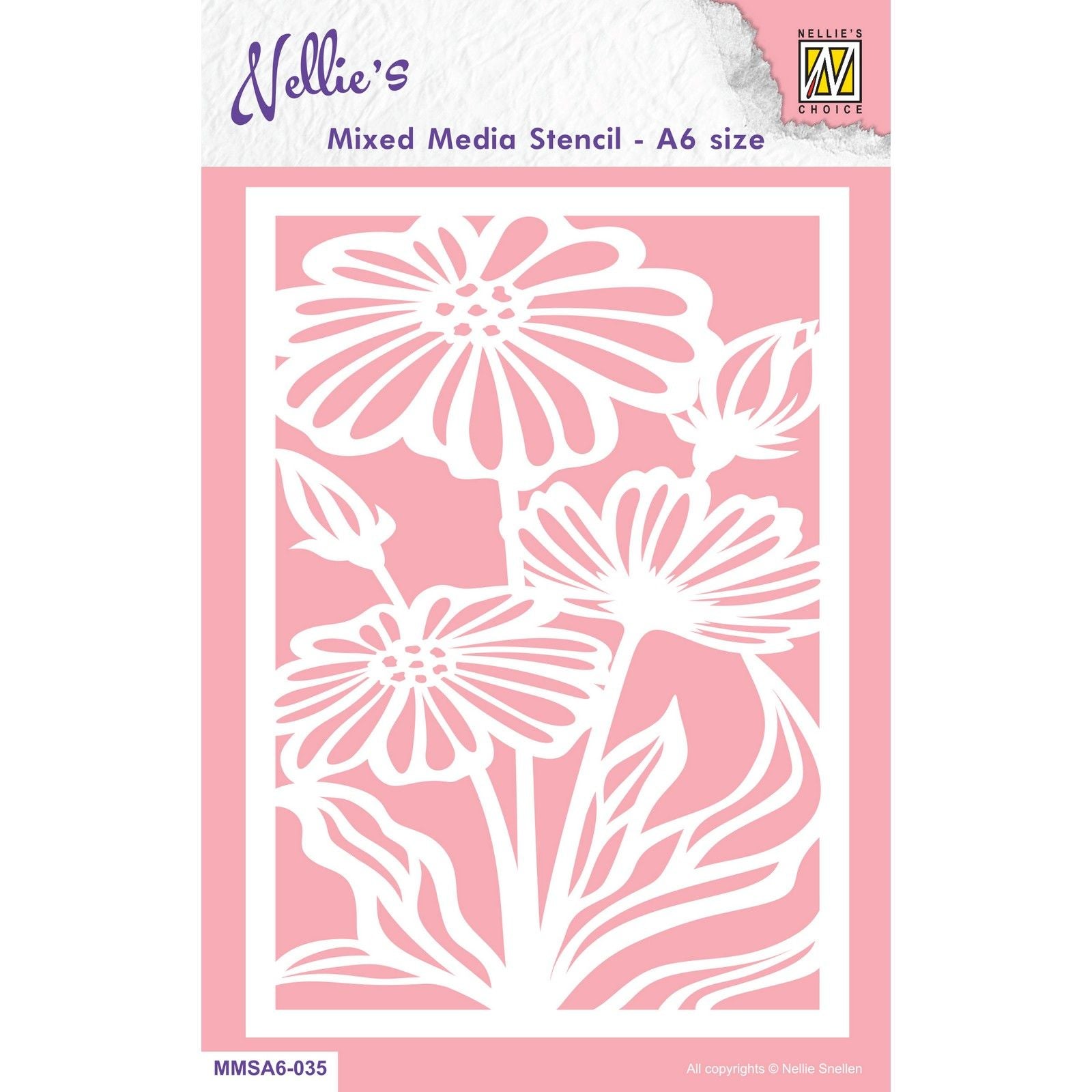 Le choix de Nellie • pochoir fleurs de Noël format a6-2