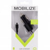 Mobilize Chargeur voiture USB double 4800ma + câble micro USB noir 1m - 9540125