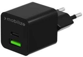 Chargeur rapide Mobilize USB + USB-C 30W noir - 9550191