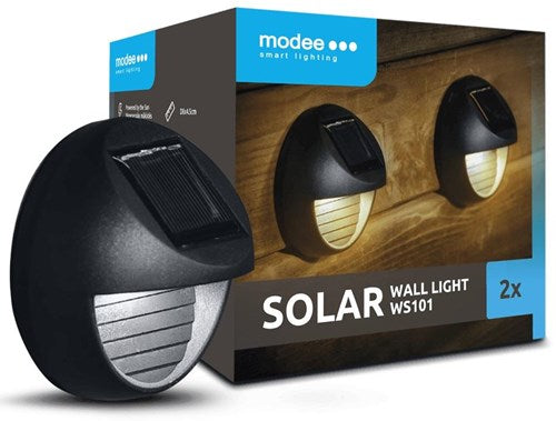 Modee Applique solaire LED 8cm lot de 2 pièces blanc chaud - 5099160