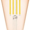 Modee LED ST64 E27 4-28W 1800K Filament Ambre Intensité Variable - LED7470
