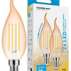 Modee bougie à pointe led e14 4-28w 1800k filament ambre dimmable 2-pack - led7408