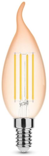 Modee bougie à pointe led e14 4-28w 1800k filament ambre dimmable 2-pack - led7408