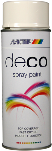 Laque déco Motip | haute brillance | ral 9010 | 400ml - 01600
