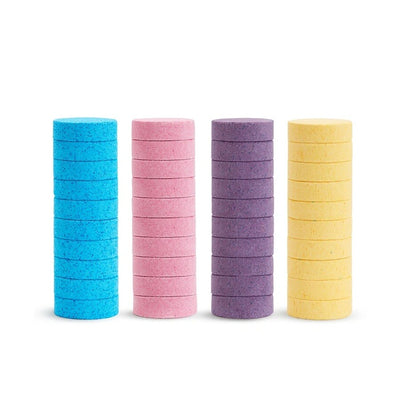 Comprimés effervescents Munchkin pour le bain - recharge de bombes de couleur - 40 comprimés effervescents - comprimés effervescents pour le bain - conçus pour être utilisés avec le laboratoire colormix et les copains de couleur