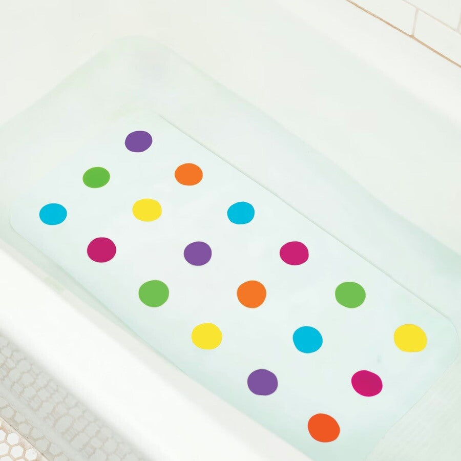Tapis de bain antidérapant Munchkin - tapis de douche - tapis de bain à pois pour enfants - pour bain et douche - tapis antidérapant - 77 x 35 cm