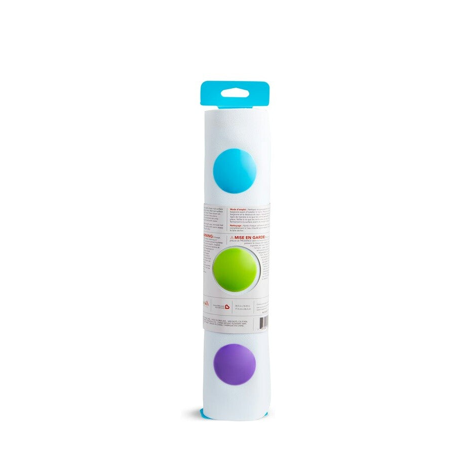 Tapis de bain antidérapant Munchkin - tapis de douche - tapis de bain à pois pour enfants - pour bain et douche - tapis antidérapant - 77 x 35 cm