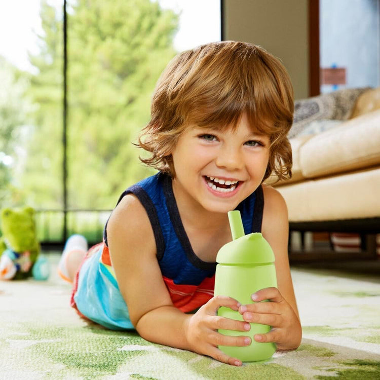 Gobelet en paille Munchkin - gobelet anti-fuite - nettoyage simple - facile à nettoyer - passe au lave-vaisselle - gobelet pour bébé et enfant - 296 ml - vert
