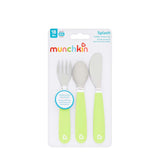 Munchkin couverts pour enfants - set de couverts pour tout-petits splash - fourchette, couteau et cuillère - lot de 3 - set de couverts pour enfants - couleur vert - à partir de 18 mois - afbeelding 2