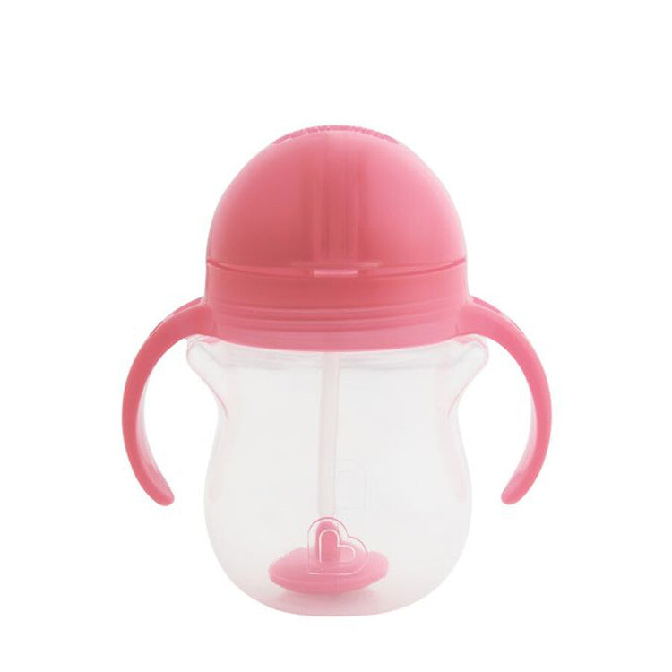 Munchkin tip sip gobelet avec paille anti-déversement - gobelet avec paille - passe au lave-vaisselle - à partir de 6 mois - 207 ml - rose - gobelet avec paille