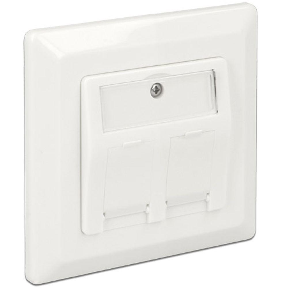 Dellock Keystone Wall Outlet 2 Port