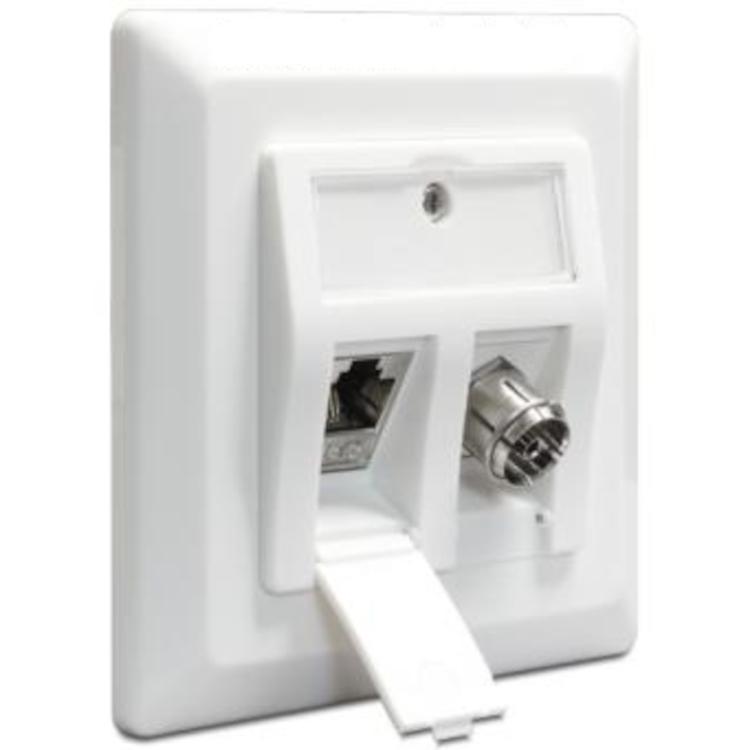 Dellock Keystone Wall Outlet 2 Port