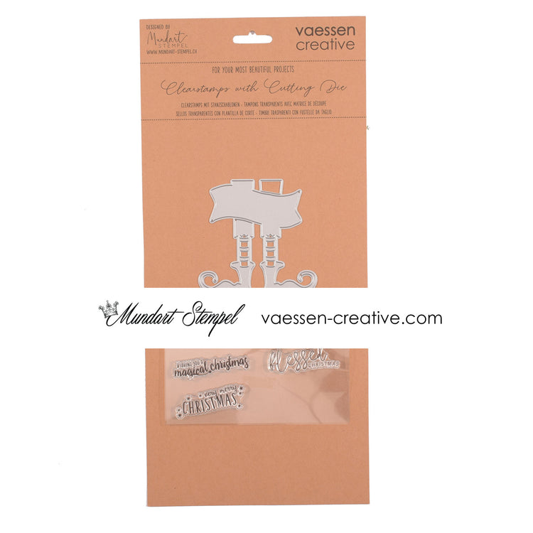 Tampon Mundart • matrice de découpe set de tampons chaussures d'elfe anglais