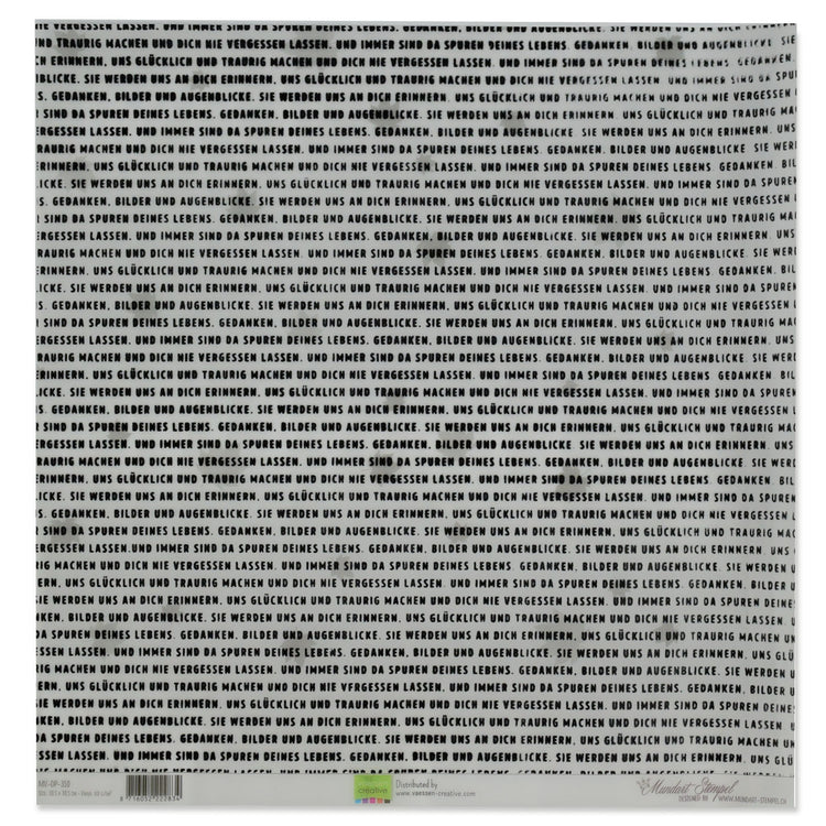 Timbre Mundart • papier vélin velours texte allemand trauer