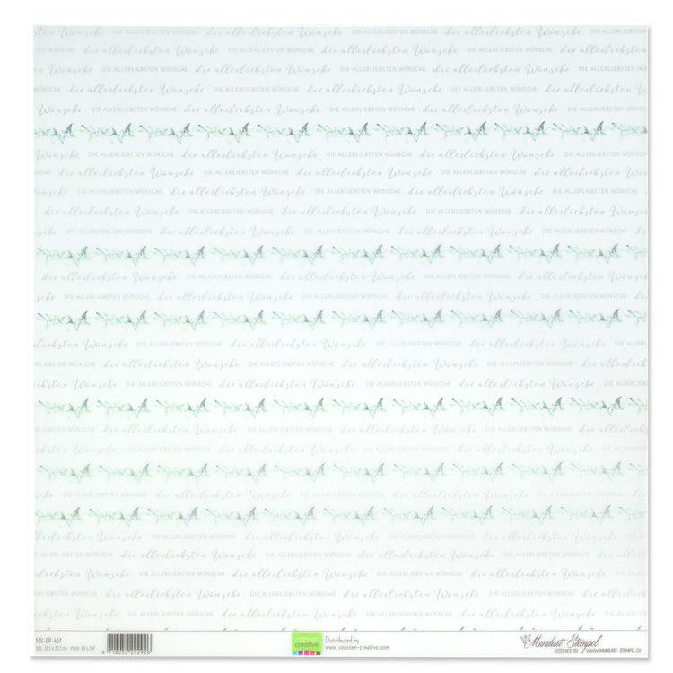Timbre Mundart • papier vélin texte allemand die allerliebsten wünsche