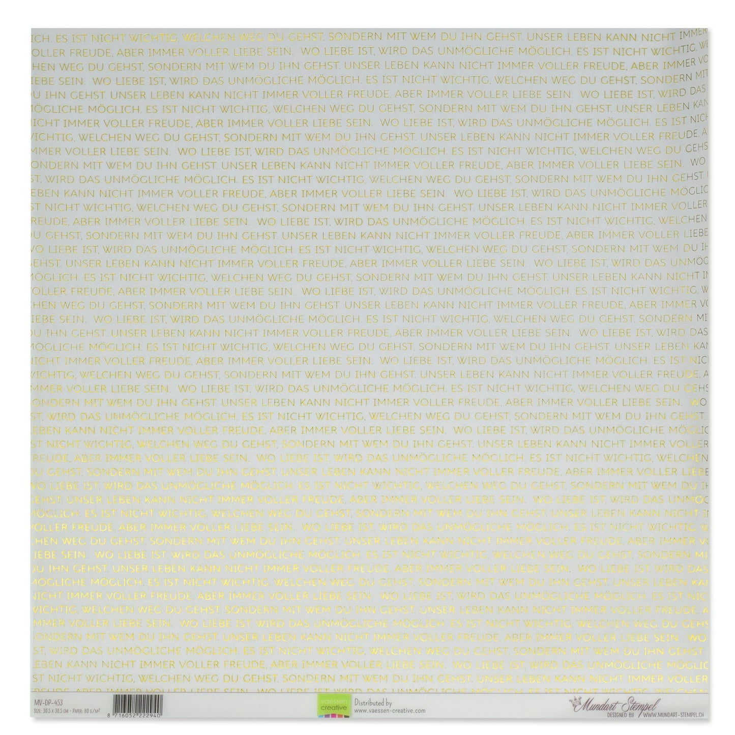 Timbre Mundart • papier vélin texte allemand hochzeitsspruch