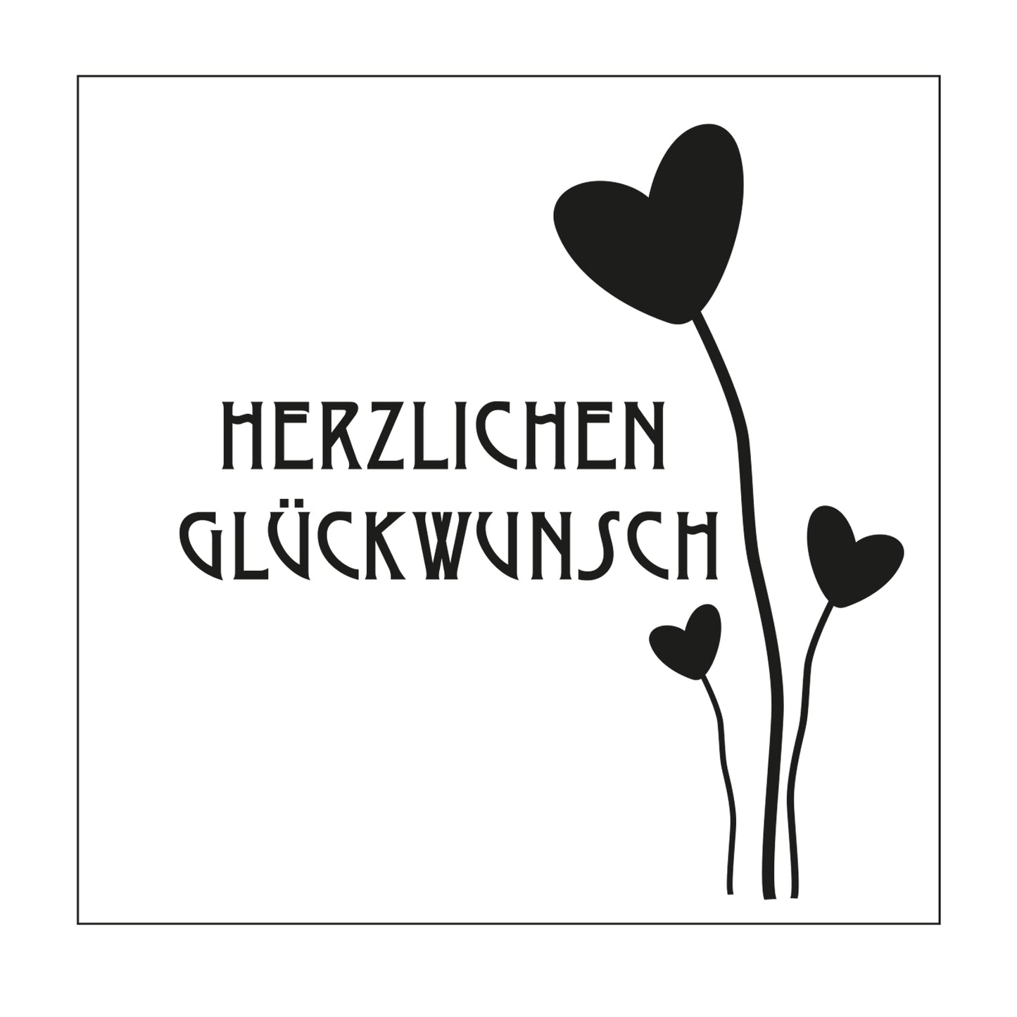 Timbre Mundart • pochoir texte allemand herzlichen glückwunsch