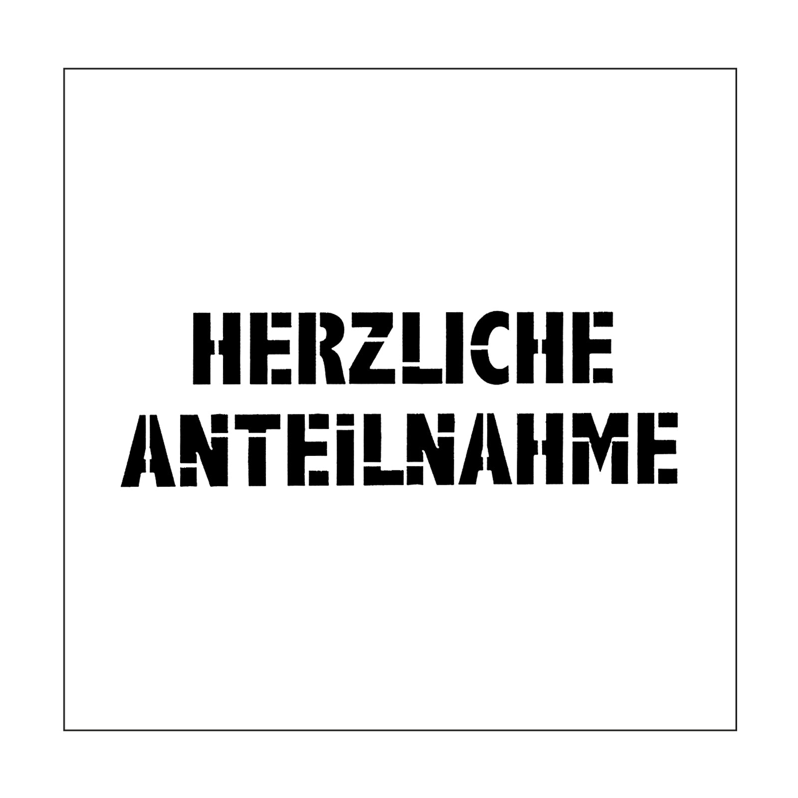 Timbre Mundart • pochoir texte allemand herzliche anteilnahme