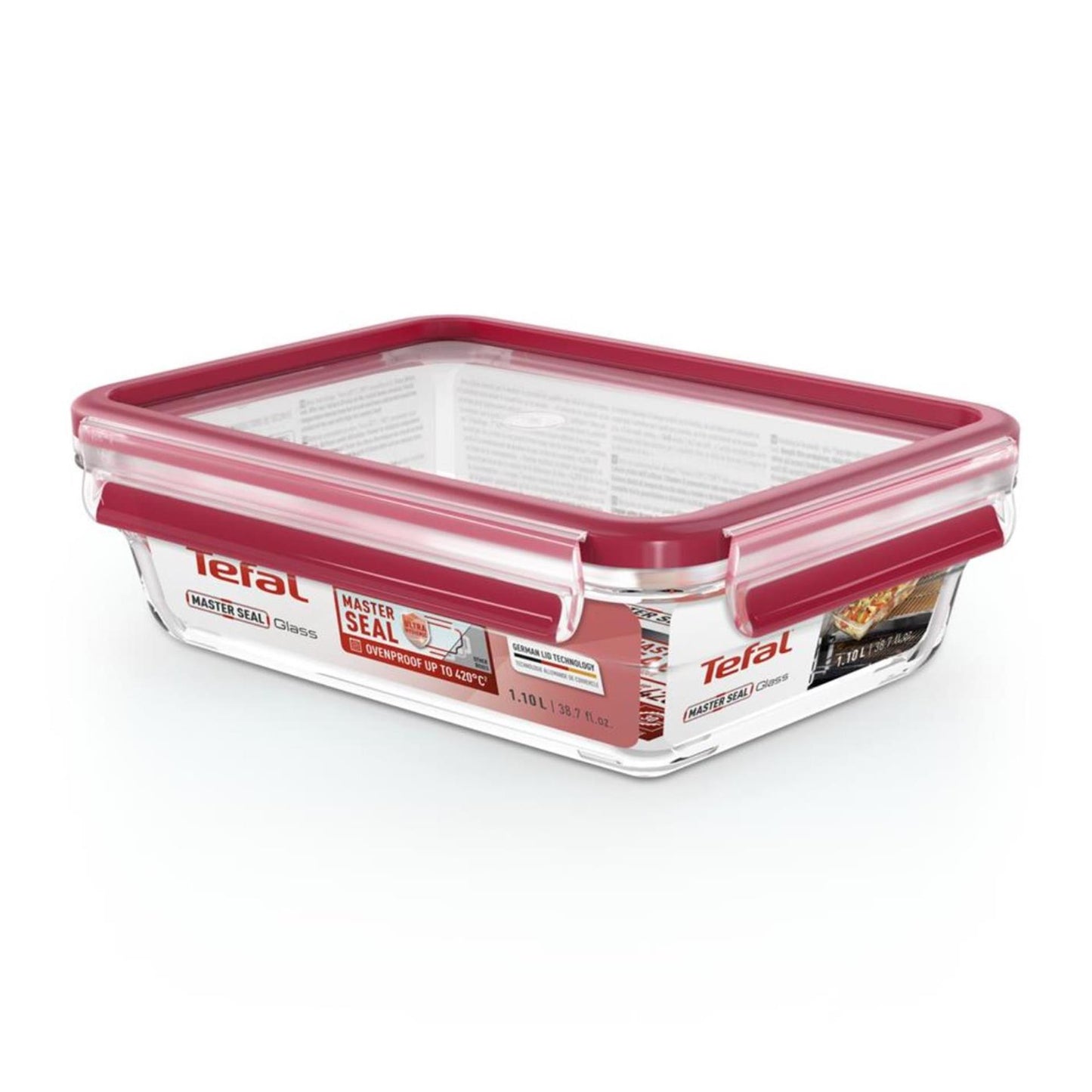 Tefal master seal verre 1,1l rectangulaire