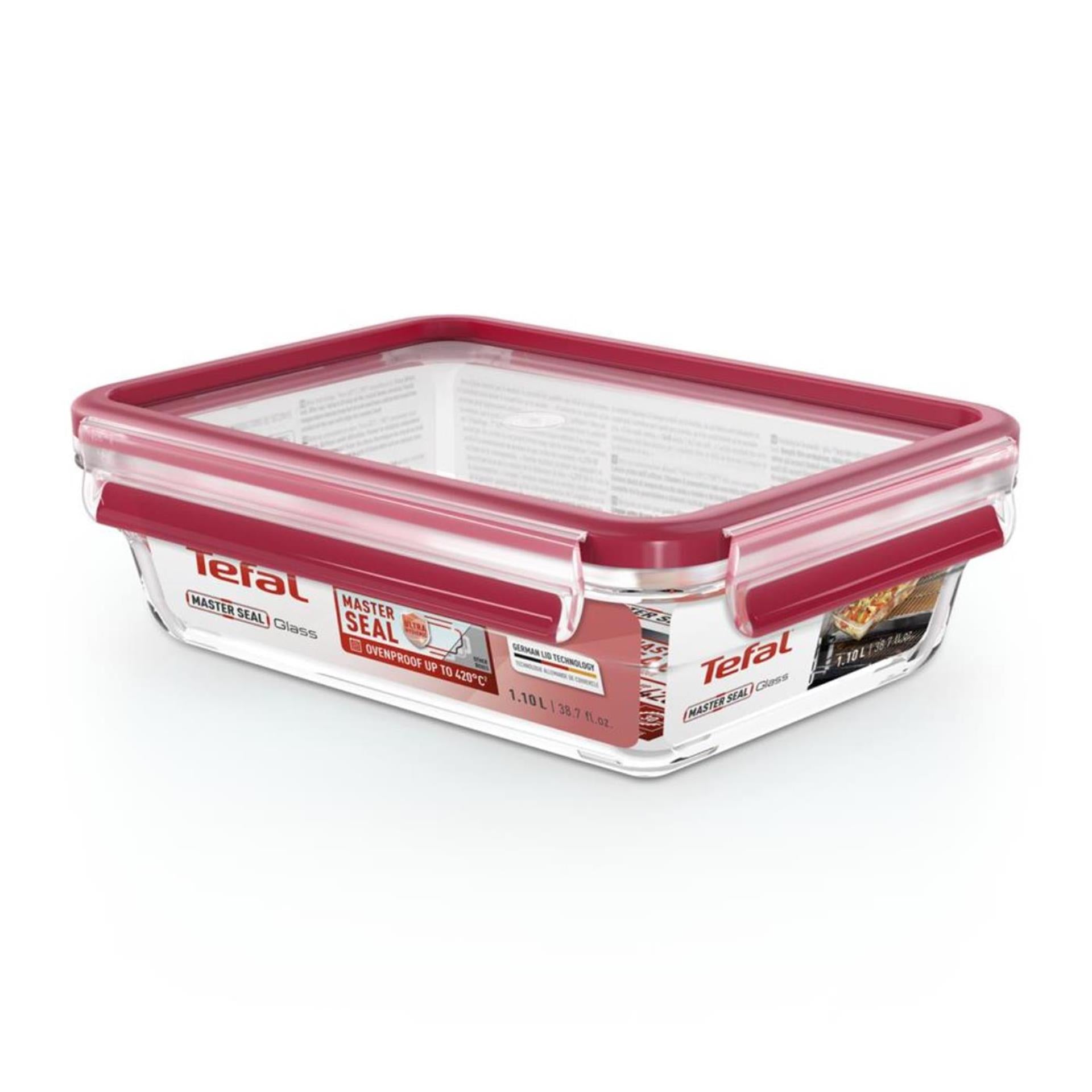 Tefal master seal verre 1,1l rectangulaire