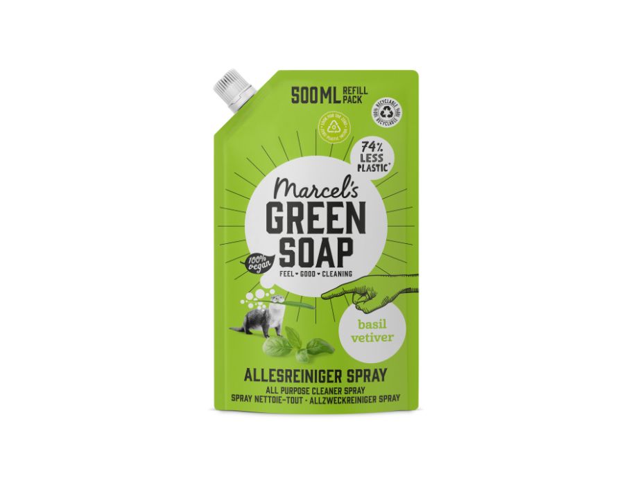 Marcels Green Savon Recharge All-Puinage Cleaner Spray Basil Vetiver 500 ml