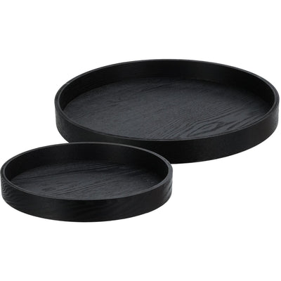 Ensemble de plateaux de style maison 2 pièces en MDF noir