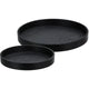 Ensemble de plateaux de style maison 2 pièces en MDF noir